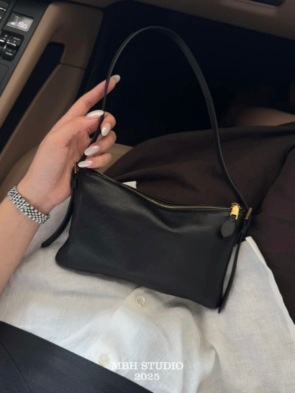 MBH Small Vegan Leather Christmas Envelope Bag Crossbody Shoulder Bag with Strap